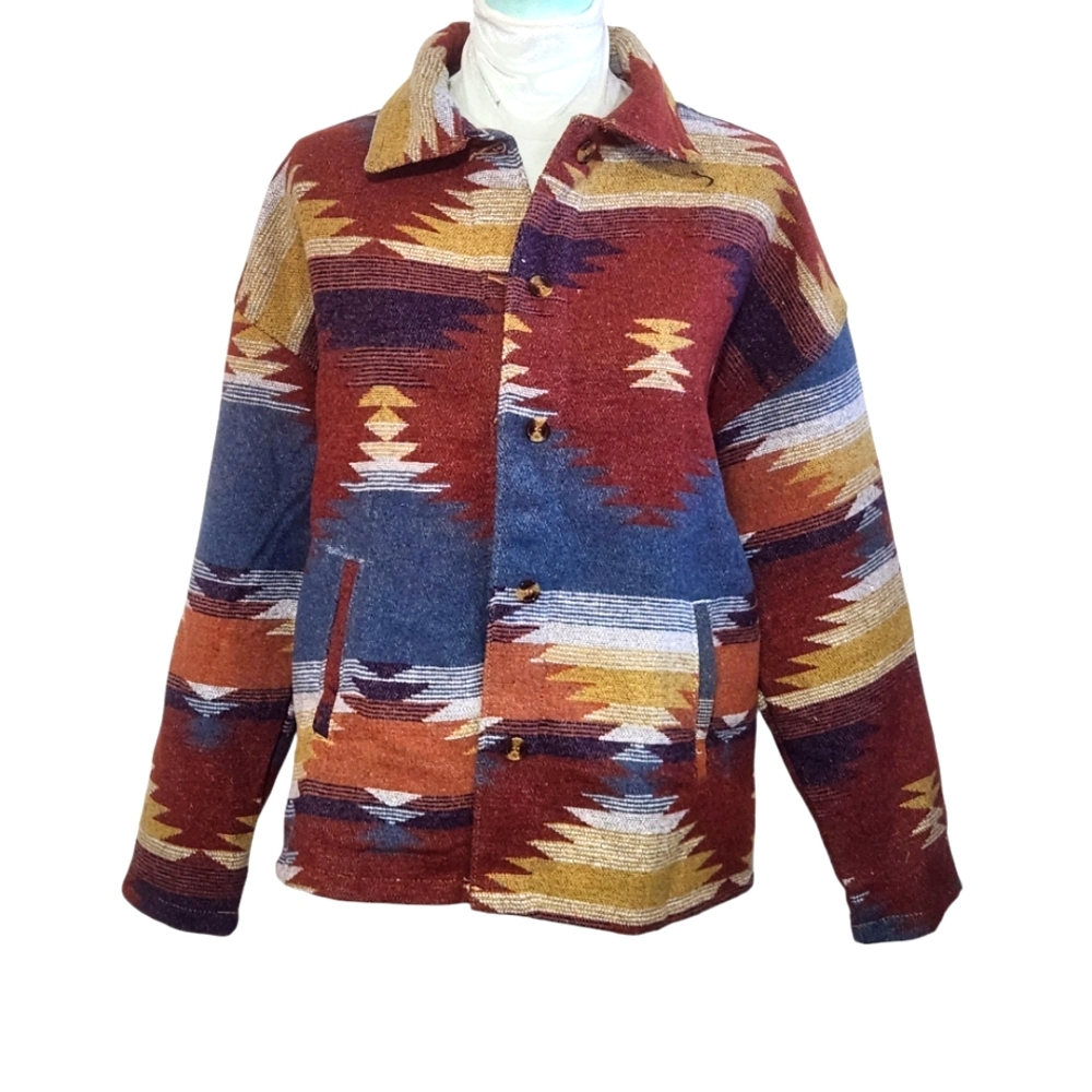 Chevara Multicolor Southwest Patterned Women's Jacket Sz LG NWT